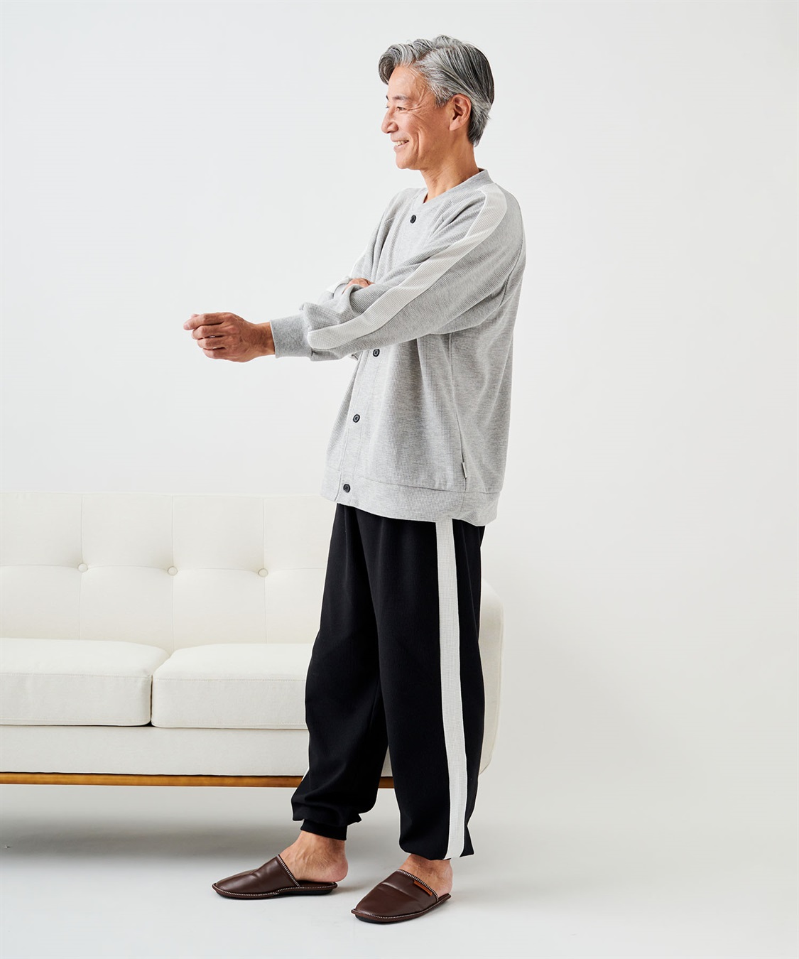 Life Style by cross marche 【ココロcolor】メンズサイドラインスポーティーパジャマ_sub_2