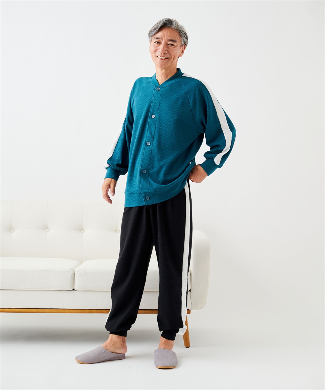 Life Style by cross marche 【ココロcolor】メンズサイドラインスポーティーパジャマ_sub_9