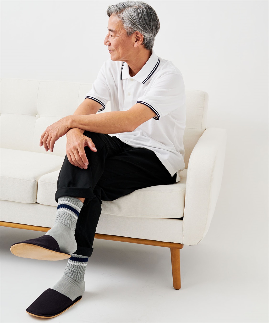 Life Style by cross marche 【ココロcolor】しめつけにくいメンズライン靴下_sub_11