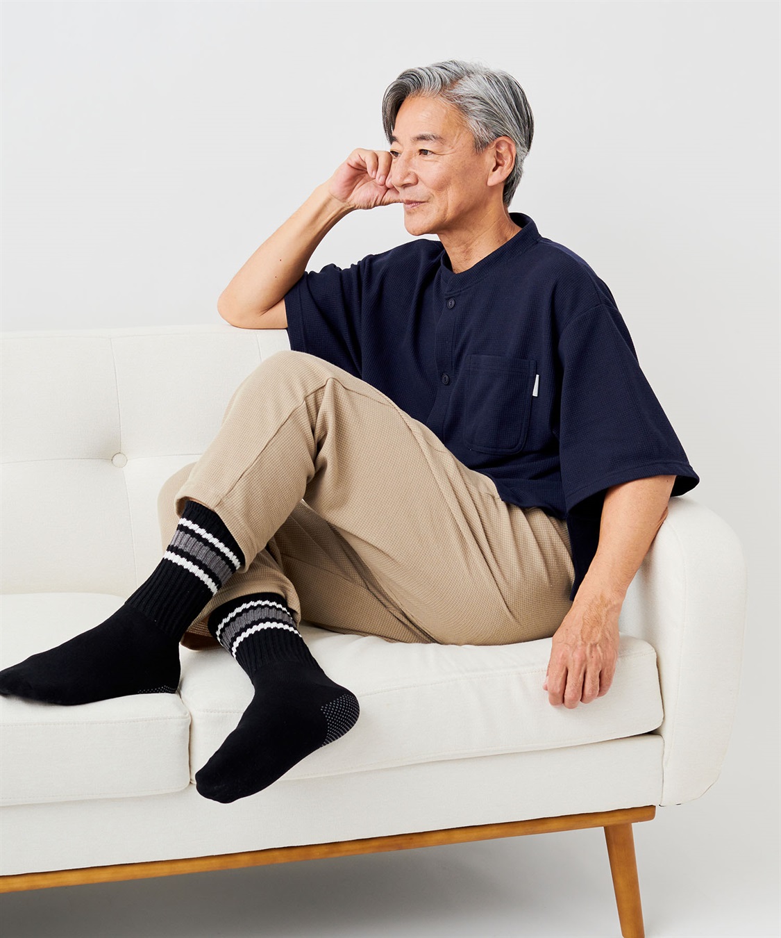 Life Style by cross marche 【ココロcolor】しめつけにくいメンズライン靴下_sub_15