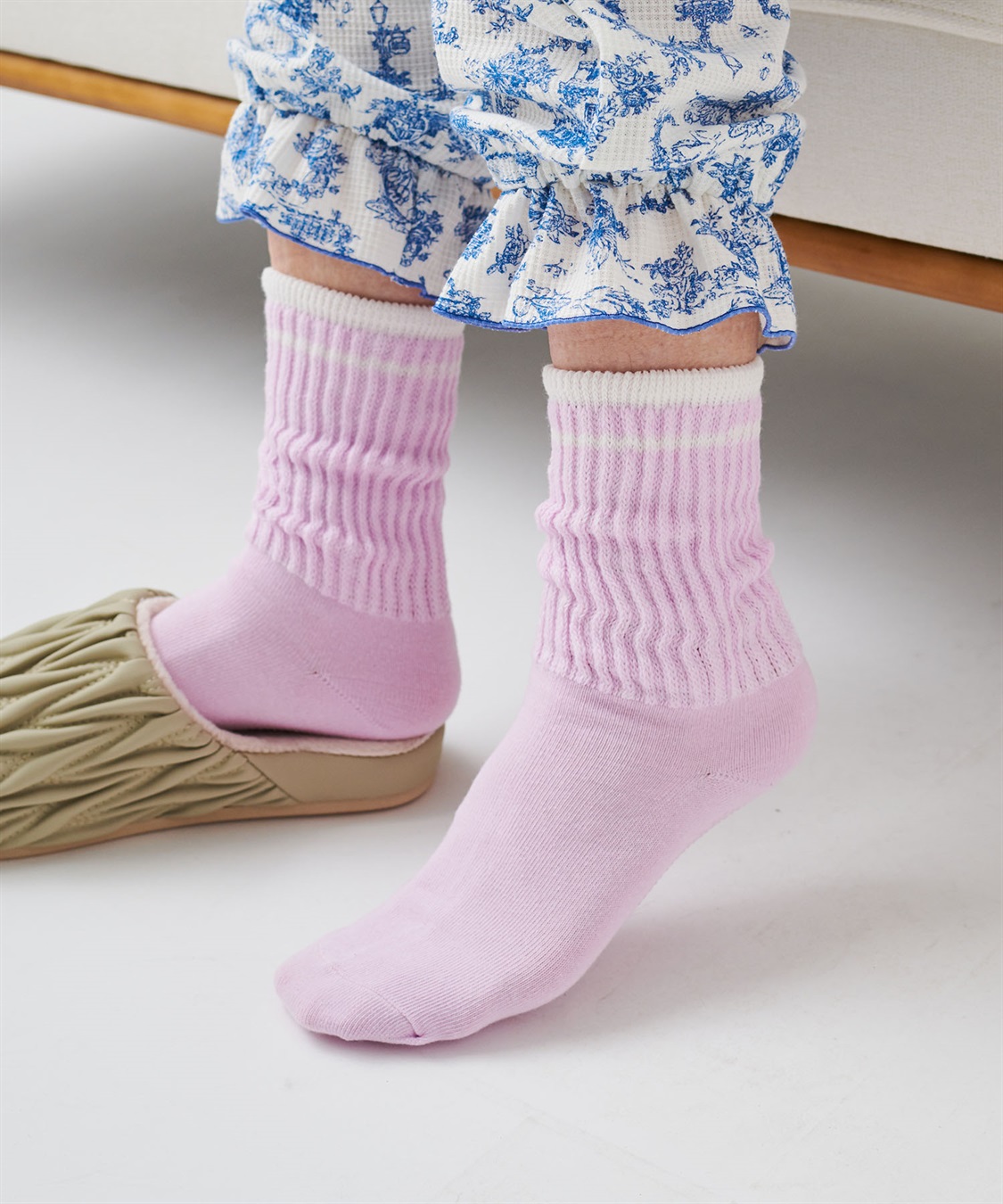 Life Style by cross marche 【ココロcolor】しめつけにくいレディースライン靴下_sub_3