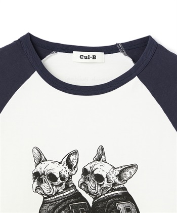 Cul-B 【for owners】　プリントTシャツ（BUHI skull）　Cul-B/キューブ/愛犬_subthumb_2