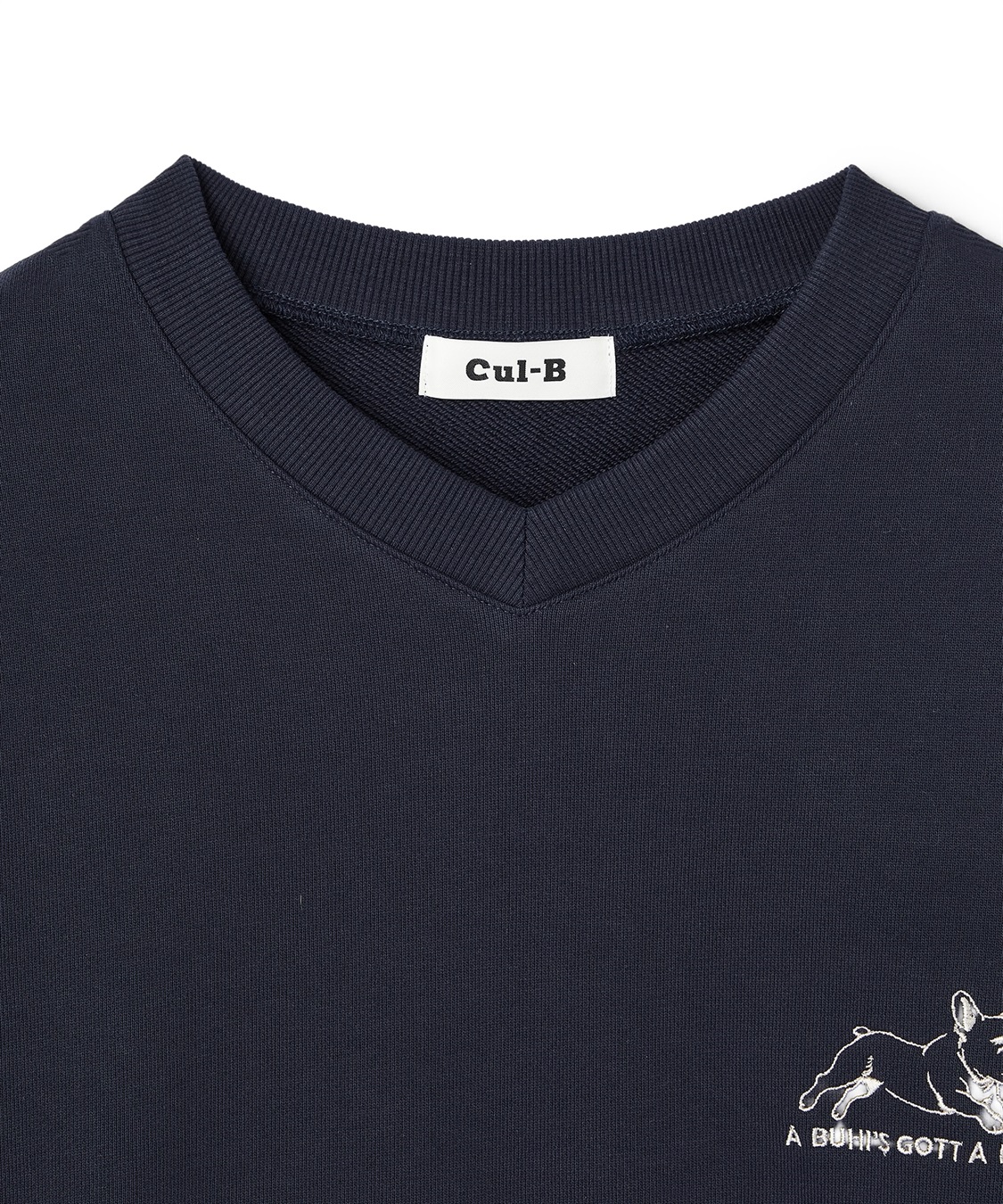 Cul-B 【for owners】　フレブル刺しゅう裏毛Vネックプルオーバー　Cul-B/キューブ/愛犬_sub_2