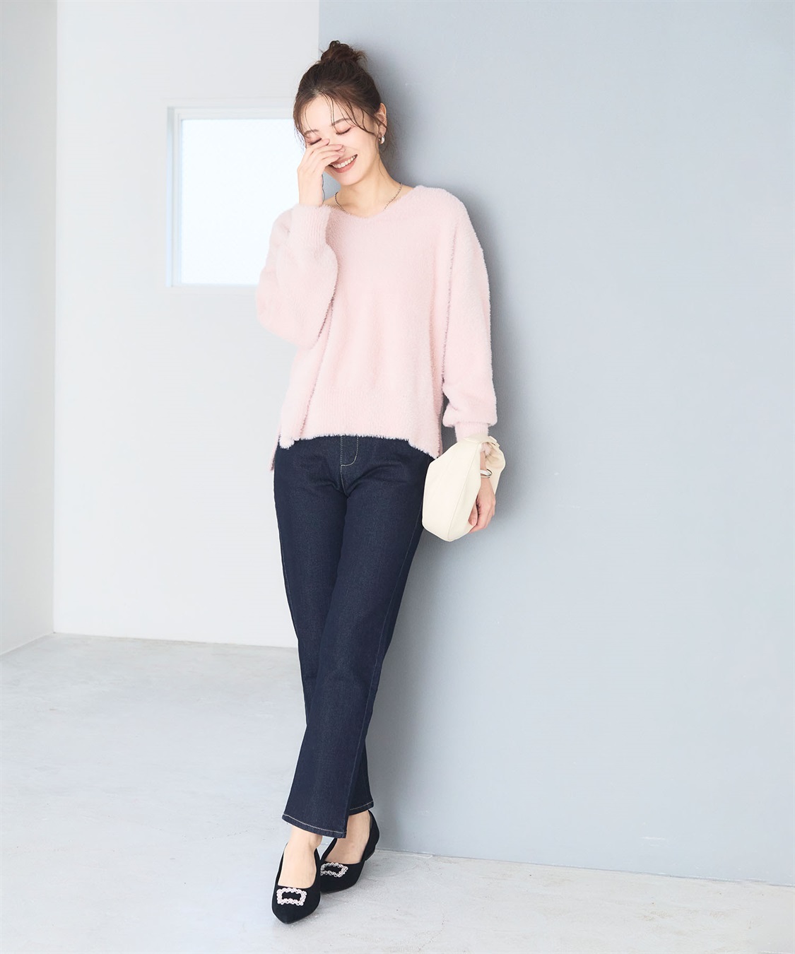 CROSS FUNCTION マシュマロフェザーV/ハイネックニット《洗える》【CF/クロスファンクション】_sub_13