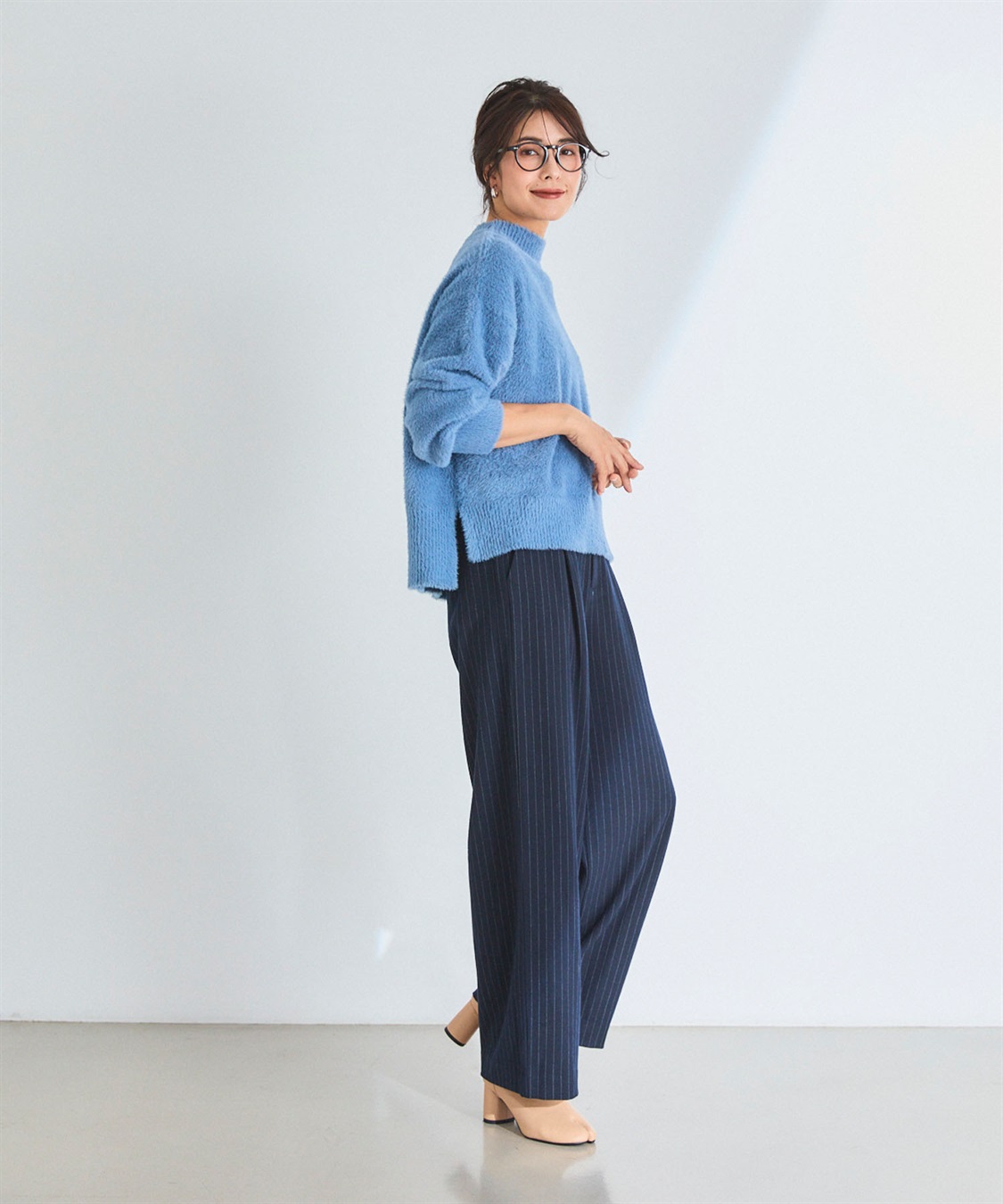 CROSS FUNCTION マシュマロフェザーV/ハイネックニット《洗える》【CF/クロスファンクション】_sub_26