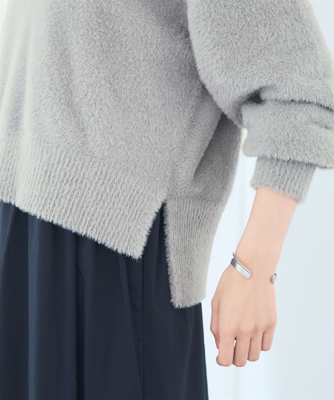 CROSS FUNCTION マシュマロフェザーV/ハイネックニット《洗える》【CF/クロスファンクション】_sub_28