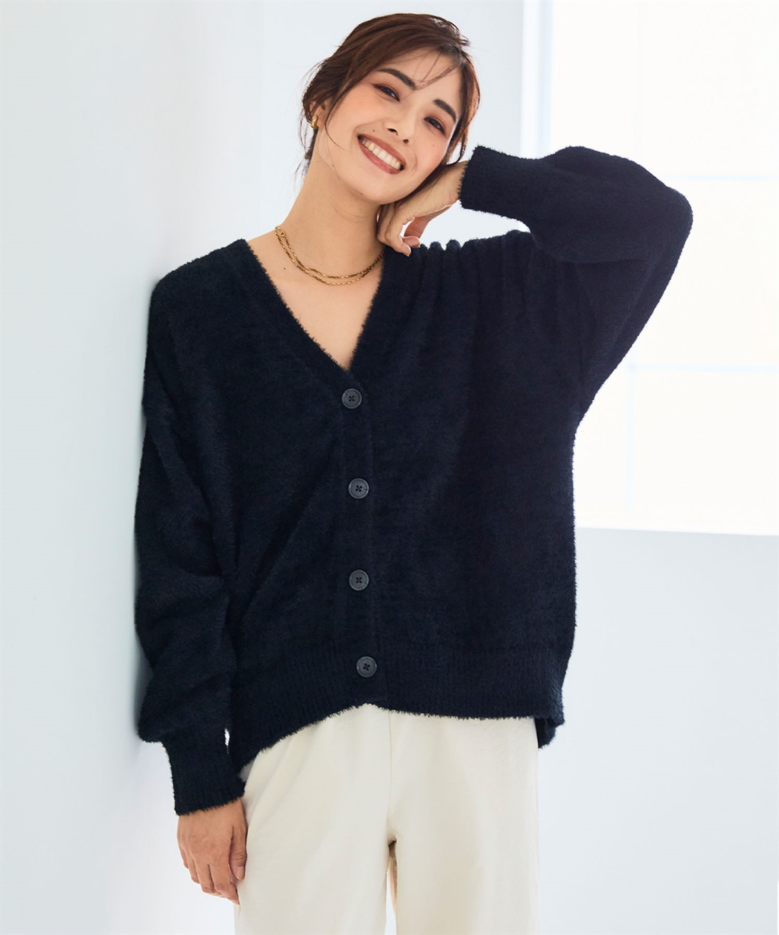 CROSS FUNCTION 《洗える》マシュマロフェザーVネックニットカーディガン【CF/クロスファンクション】_sub_5