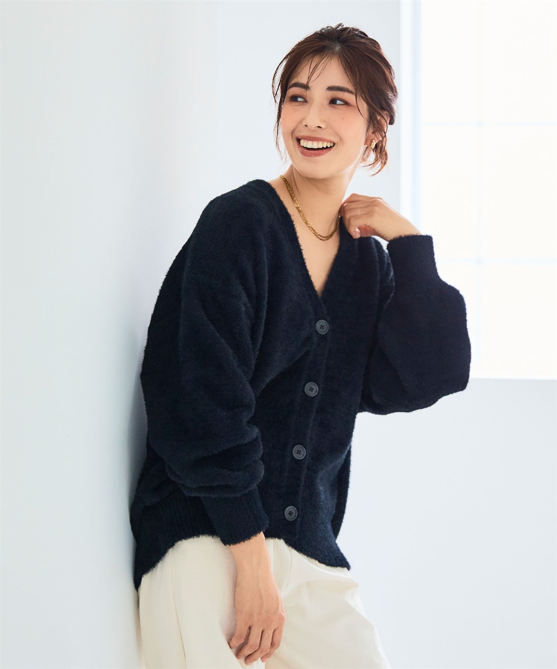 CROSS FUNCTION 《洗える》マシュマロフェザーVネックニットカーディガン【CF/クロスファンクション】_sub_6