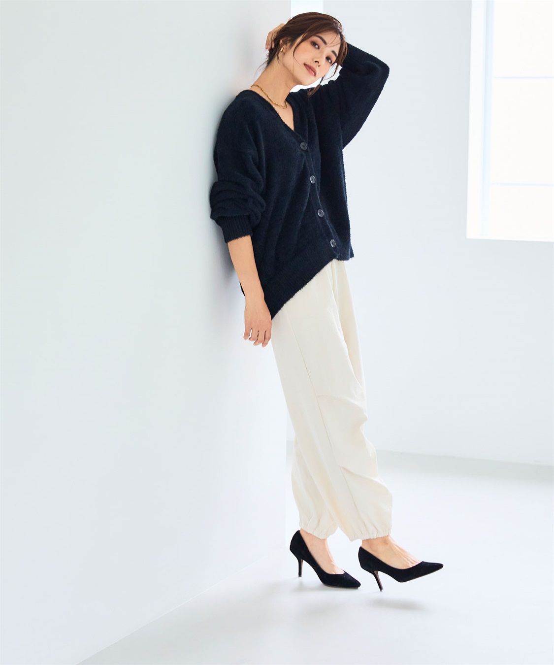 CROSS FUNCTION 《洗える》マシュマロフェザーVネックニットカーディガン【CF/クロスファンクション】_sub_8