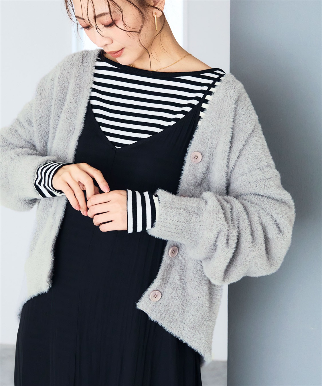 CROSS FUNCTION 《洗える》マシュマロフェザーVネックニットカーディガン【CF/クロスファンクション】_sub_11