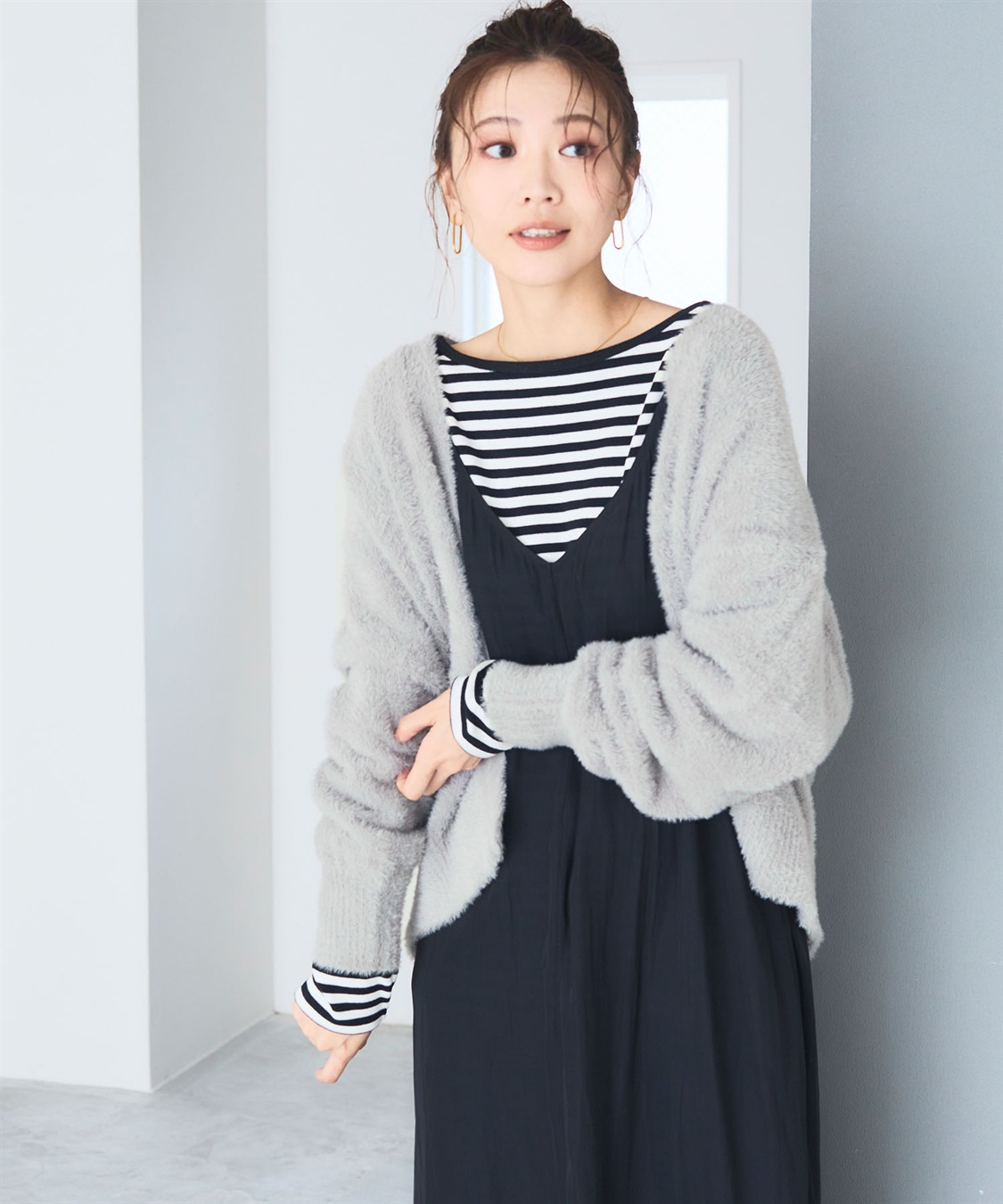 CROSS FUNCTION 《洗える》マシュマロフェザーVネックニットカーディガン【CF/クロスファンクション】_sub_12