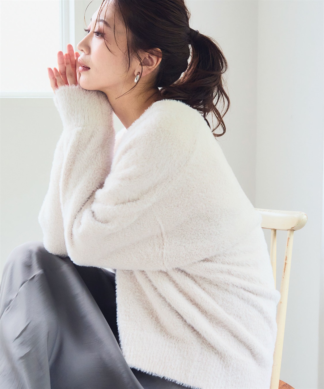 CROSS FUNCTION 《洗える》マシュマロフェザーVネックニットカーディガン【CF/クロスファンクション】_sub_15