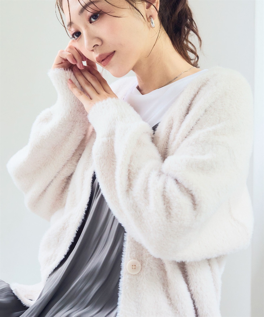 CROSS FUNCTION 《洗える》マシュマロフェザーVネックニットカーディガン【CF/クロスファンクション】_sub_17