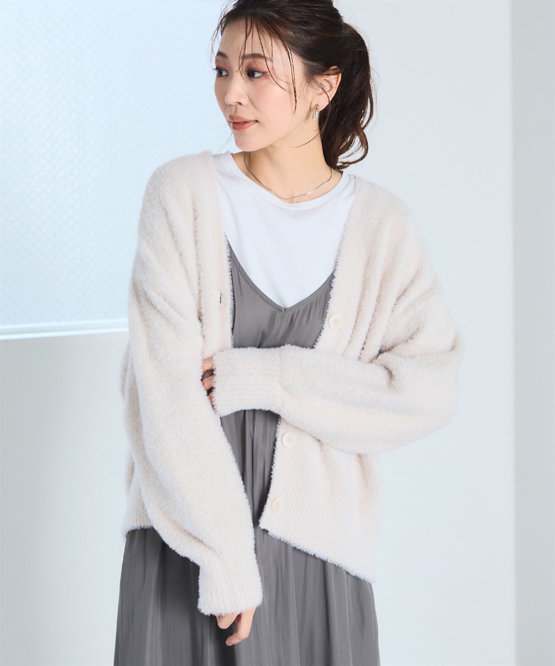 CROSS FUNCTION 《洗える》マシュマロフェザーVネックニットカーディガン【CF/クロスファンクション】_sub_18