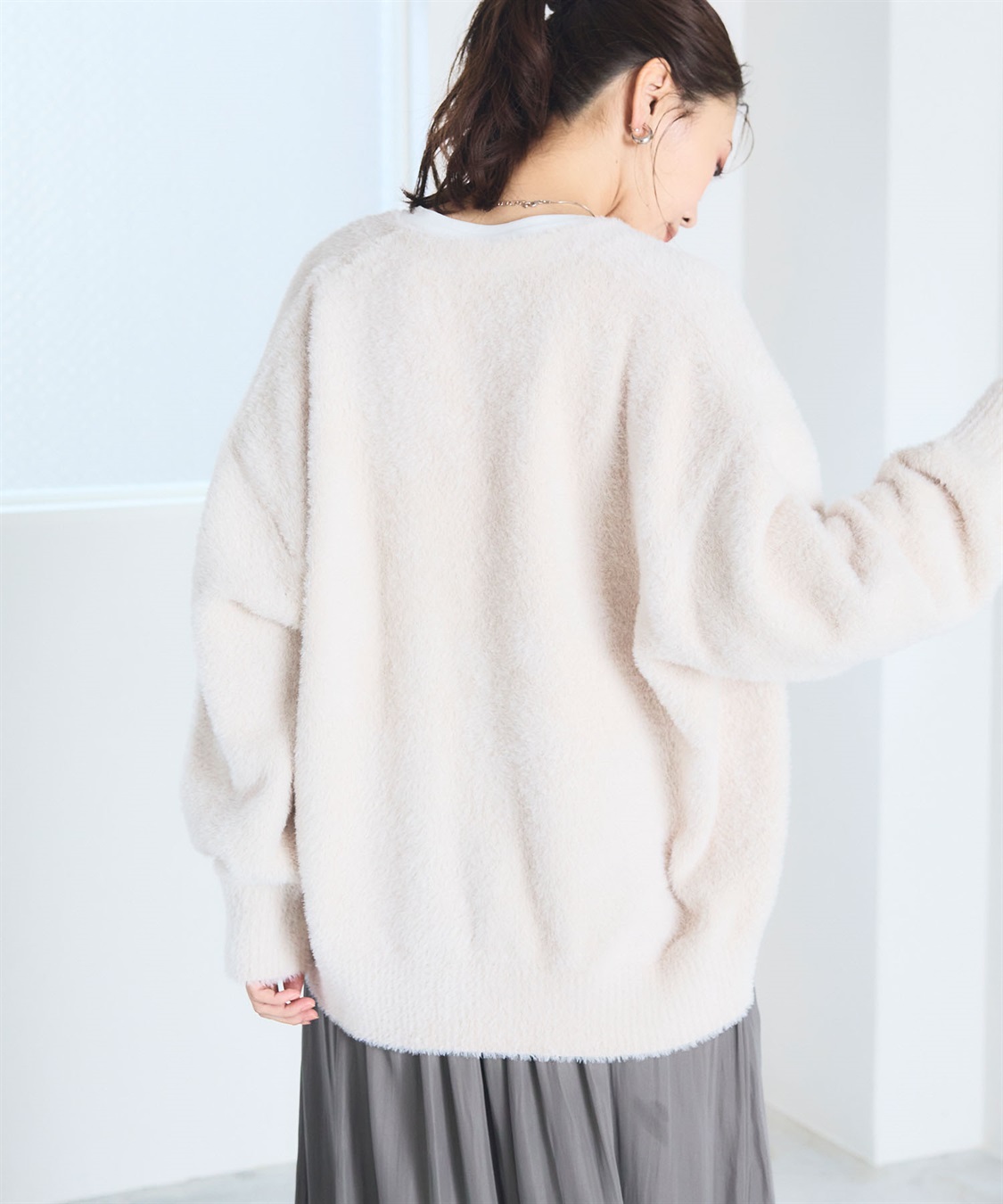 CROSS FUNCTION 《洗える》マシュマロフェザーVネックニットカーディガン【CF/クロスファンクション】_sub_19