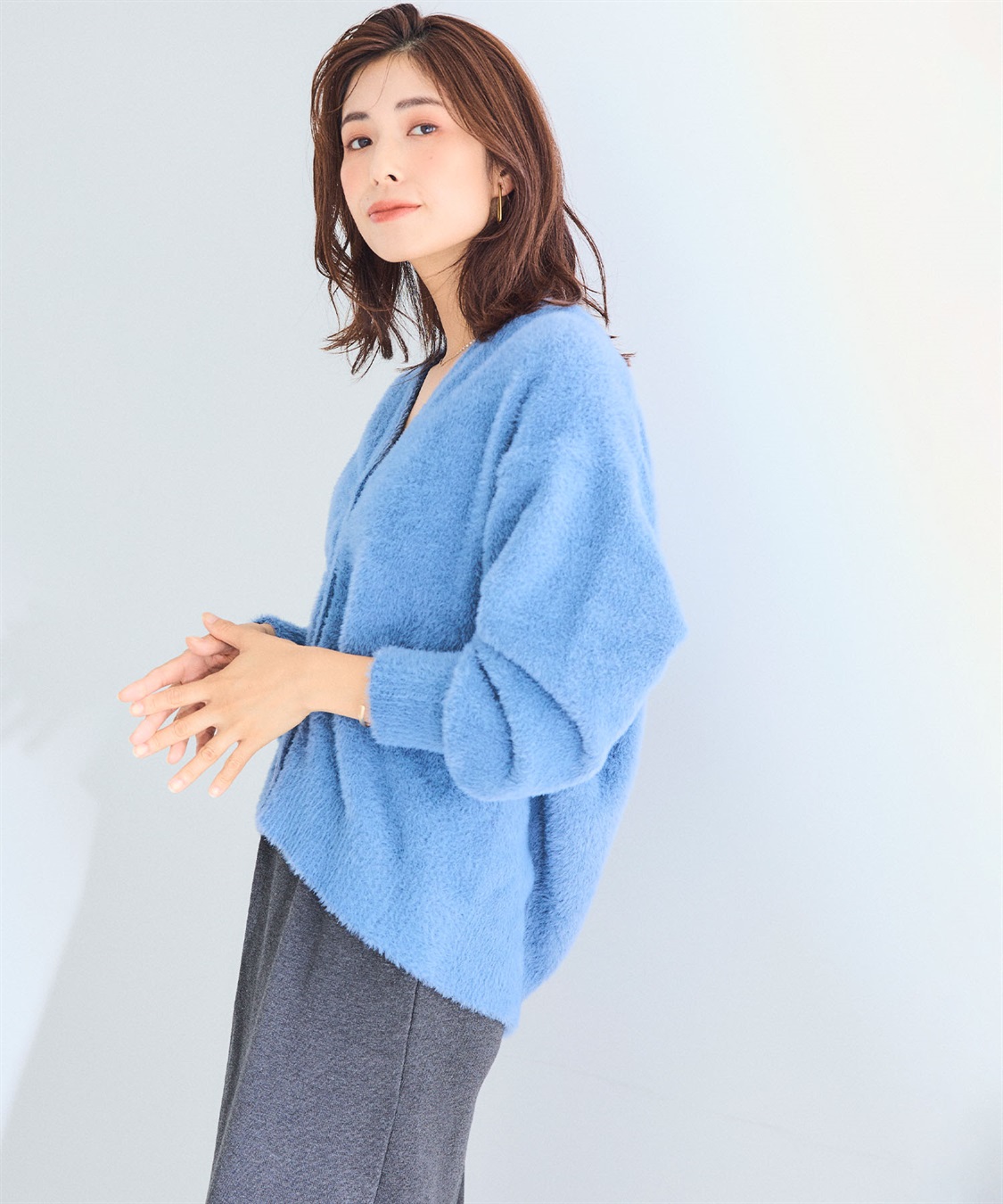 CROSS FUNCTION 《洗える》マシュマロフェザーVネックニットカーディガン【CF/クロスファンクション】_sub_23