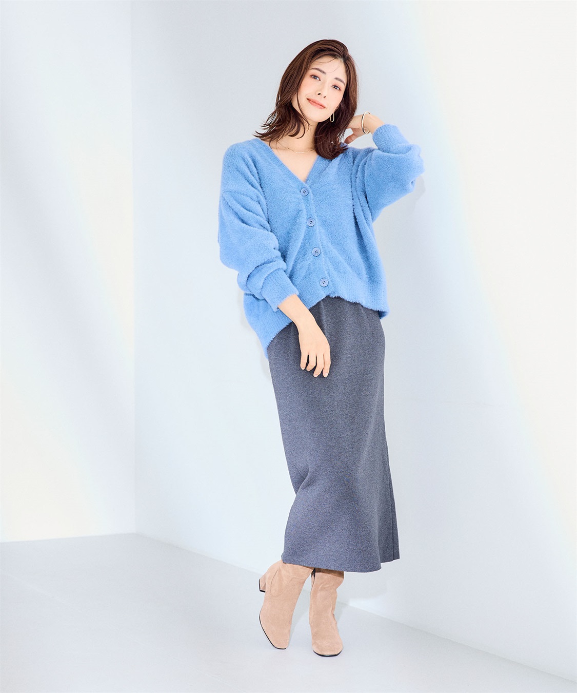 CROSS FUNCTION 《洗える》マシュマロフェザーVネックニットカーディガン【CF/クロスファンクション】_sub_28