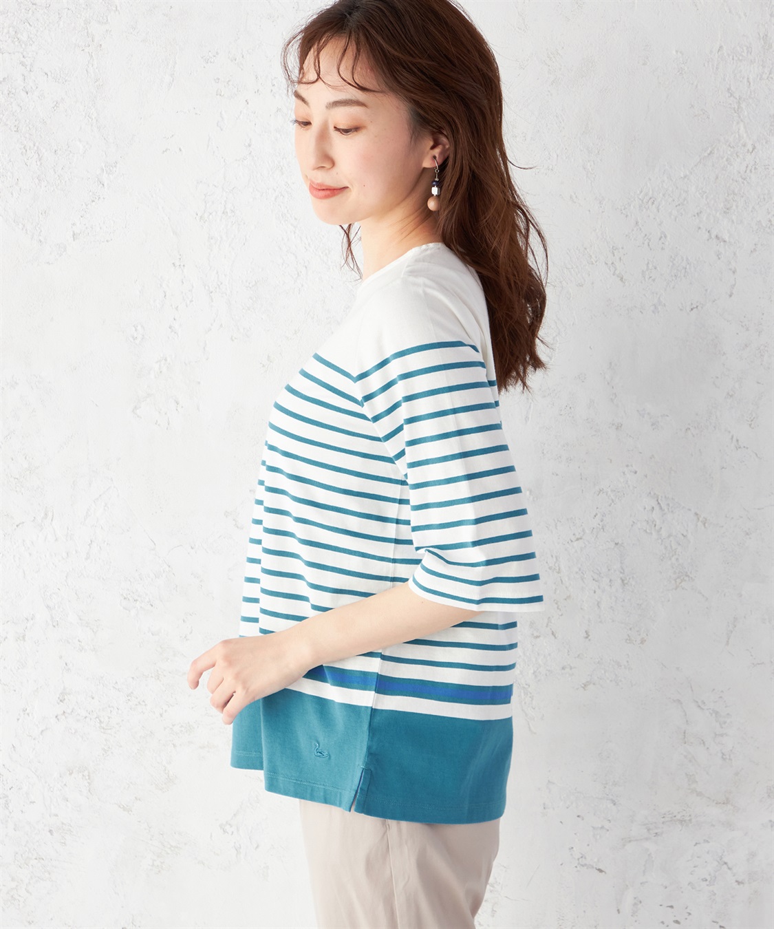 DECOY 【接触冷感】パネルボーダープルオーバー_sub_1