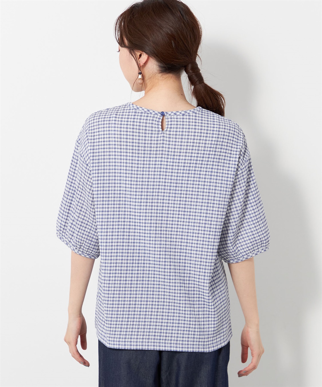 DECOY ギンガムシャーリングプルオーバー_sub_2