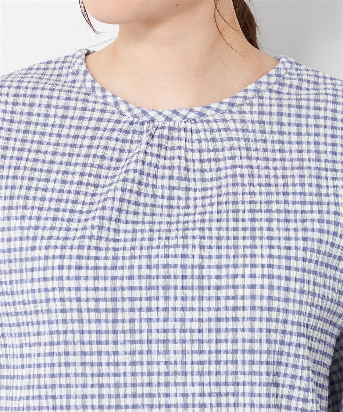 DECOY ギンガムシャーリングプルオーバー_sub_3