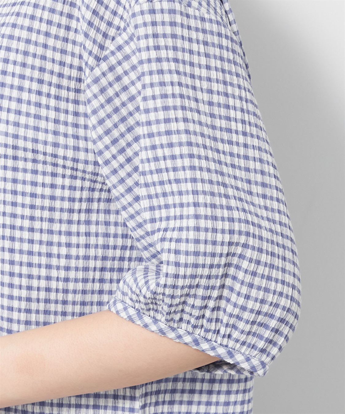 DECOY ギンガムシャーリングプルオーバー_sub_5