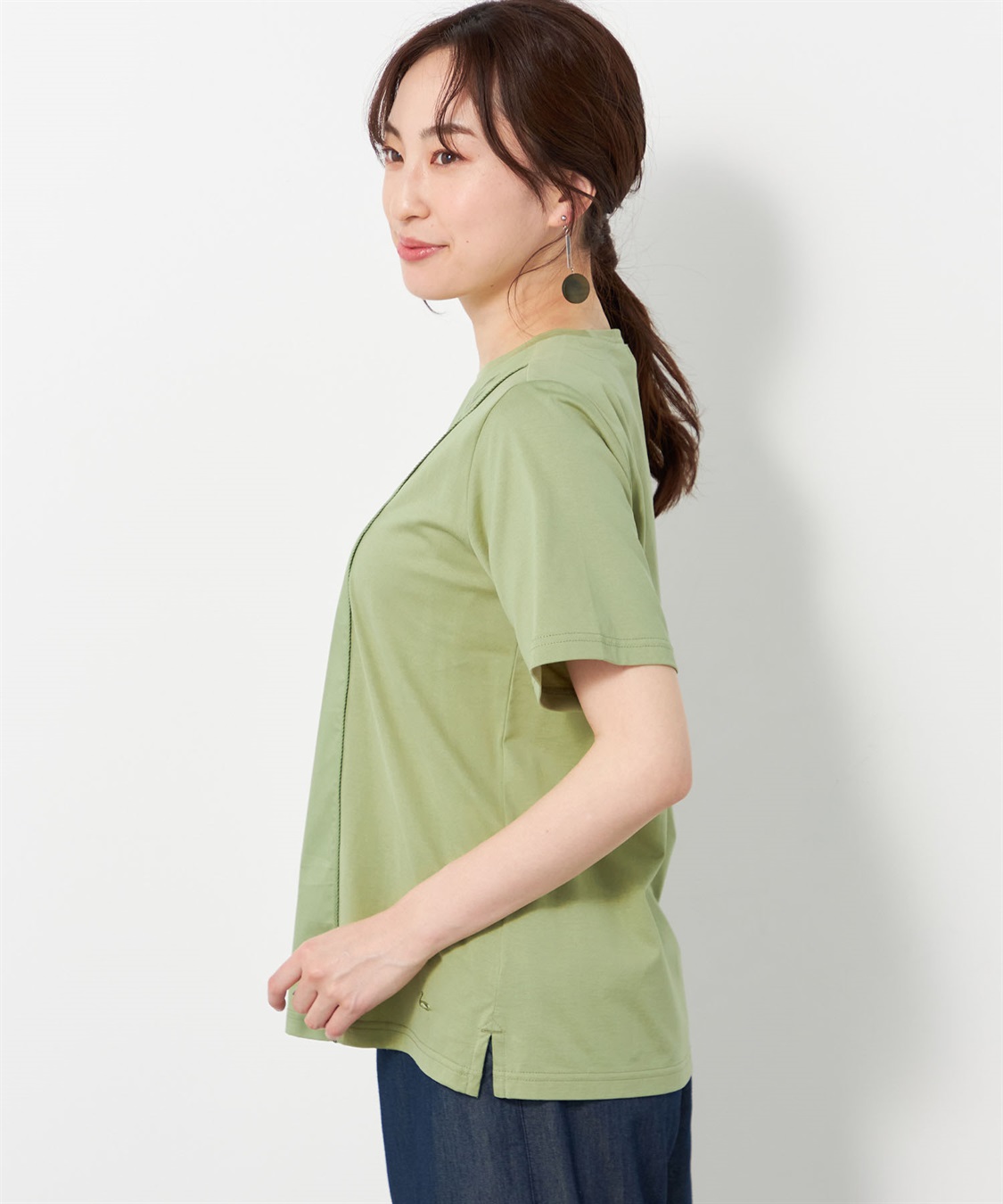 DECOY 【接触冷感】ひやさら刺繍切替プルオーバー_sub_1