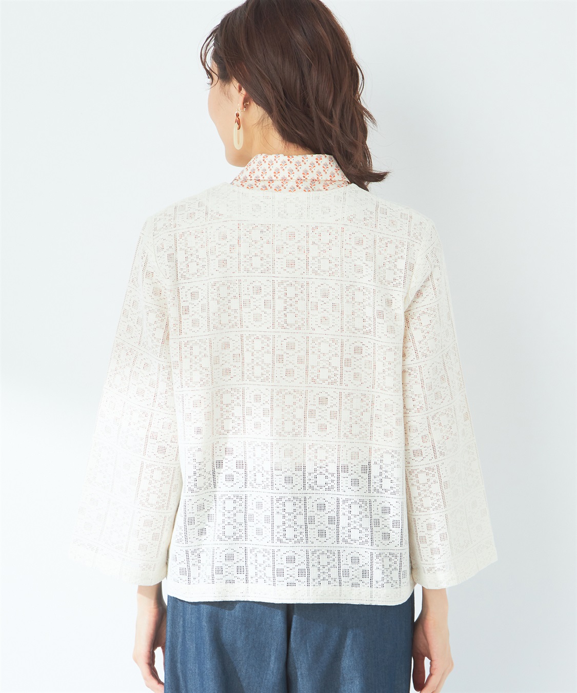 LGB cross カーディガン X-girl（エックスガール）の「CROCHET DOUBLE ZIP CARDIGAN