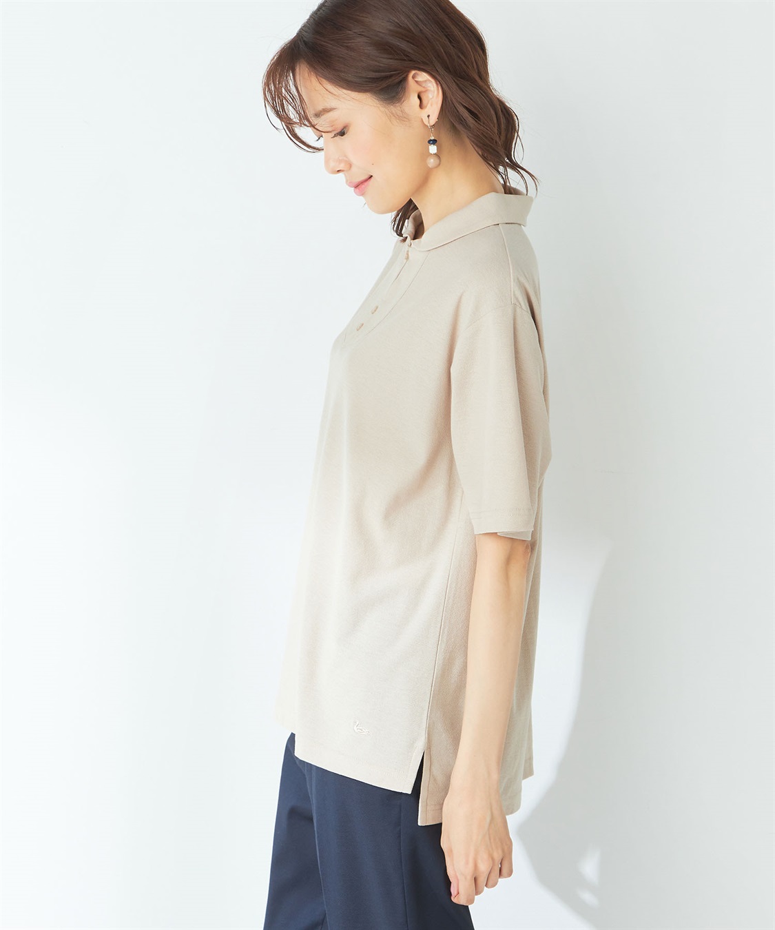 DECOY ジョーゼットシャツ_sub_1