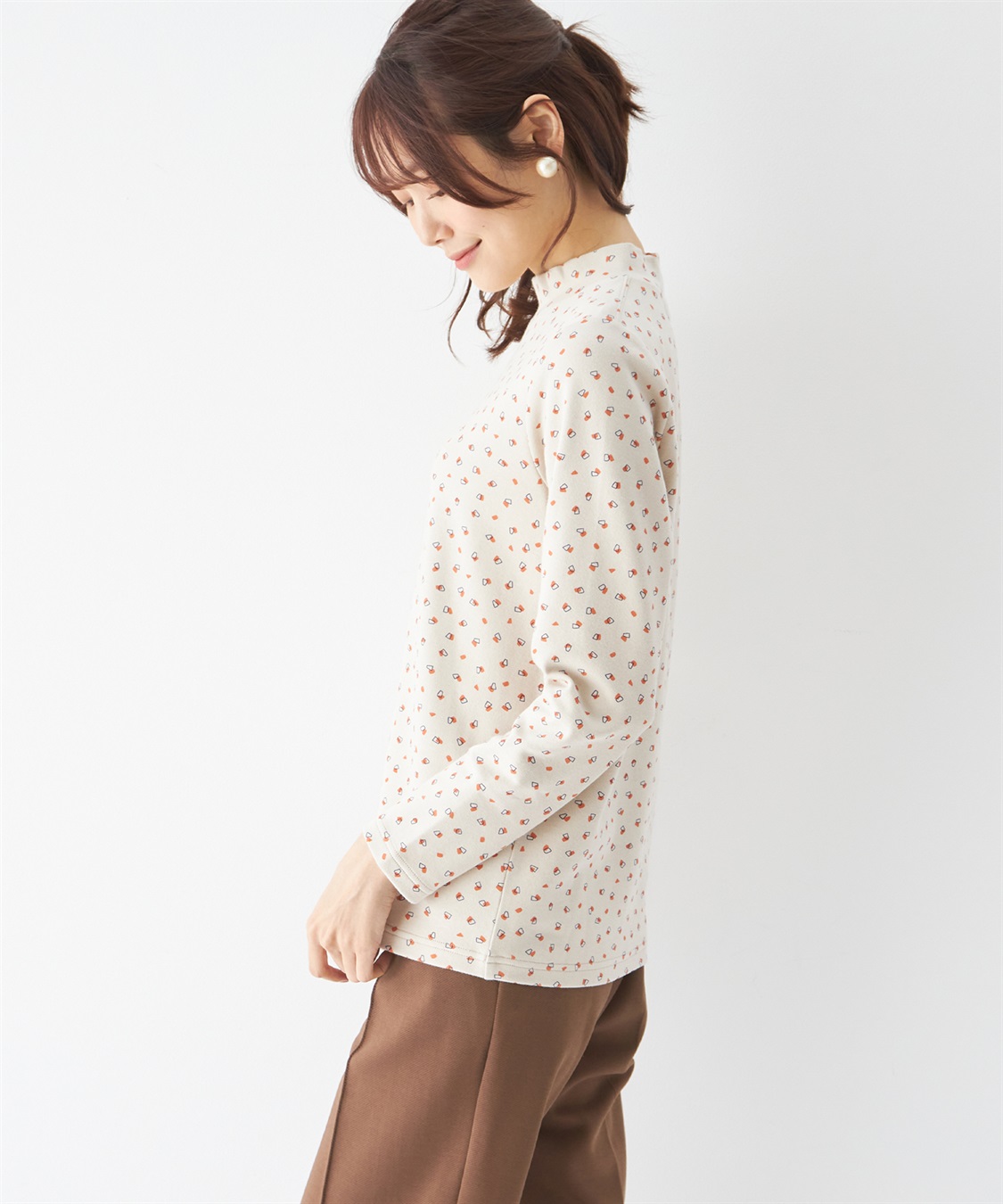 DECOY オーガニックコットンスムースプリントプルオーバー_sub_1