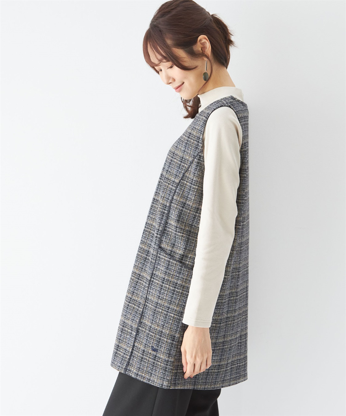 ツイードジャンパードレス DECOY｜クロスプラス公式通販サイト