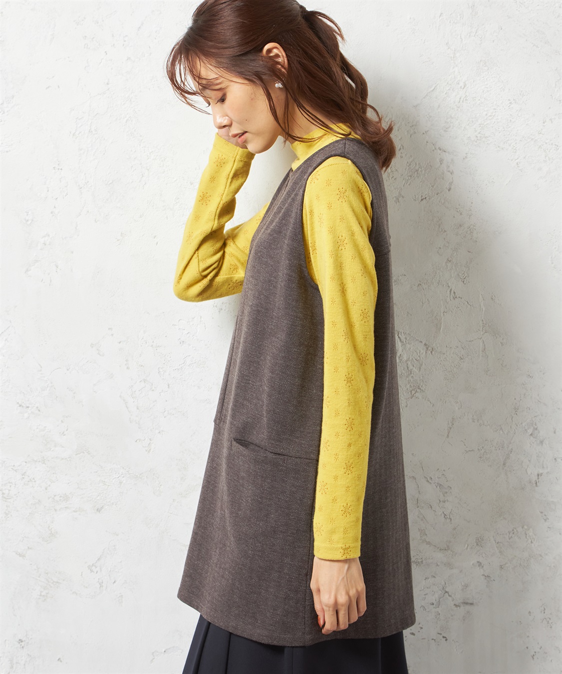 DECOY ヘリンボーンジャンパードレス_sub_1