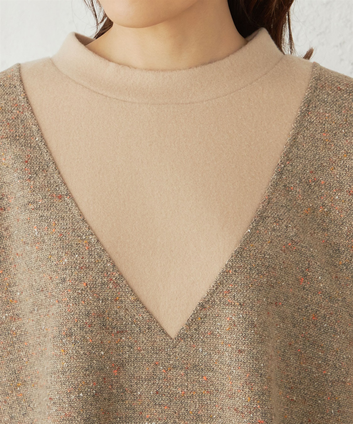 DECOY ツイード切替チュニックプルオーバー_sub_3