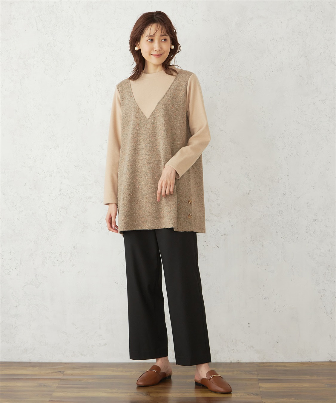 DECOY ツイード切替チュニックプルオーバー_sub_7