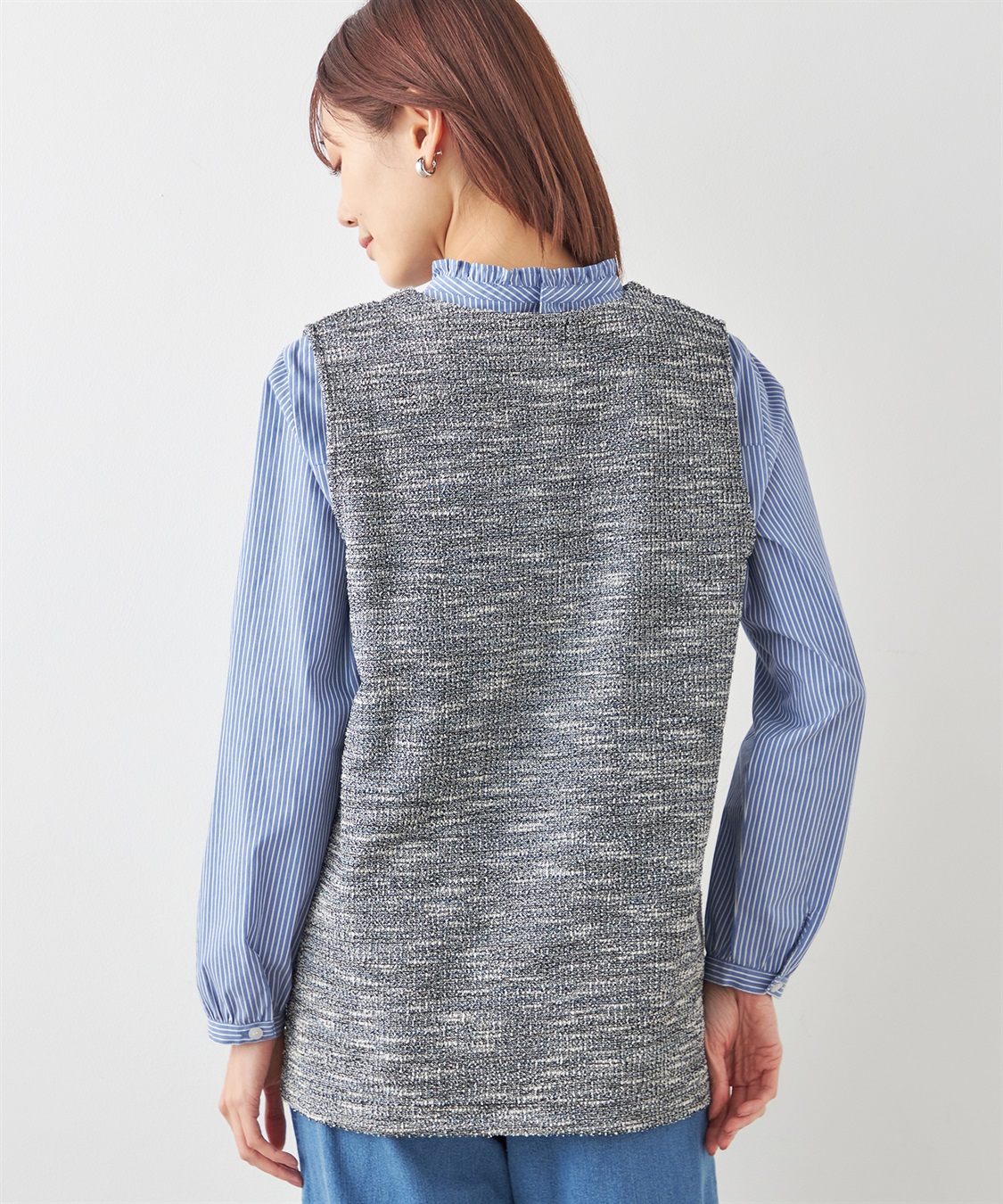 DECOY カットツイードベスト_sub_2