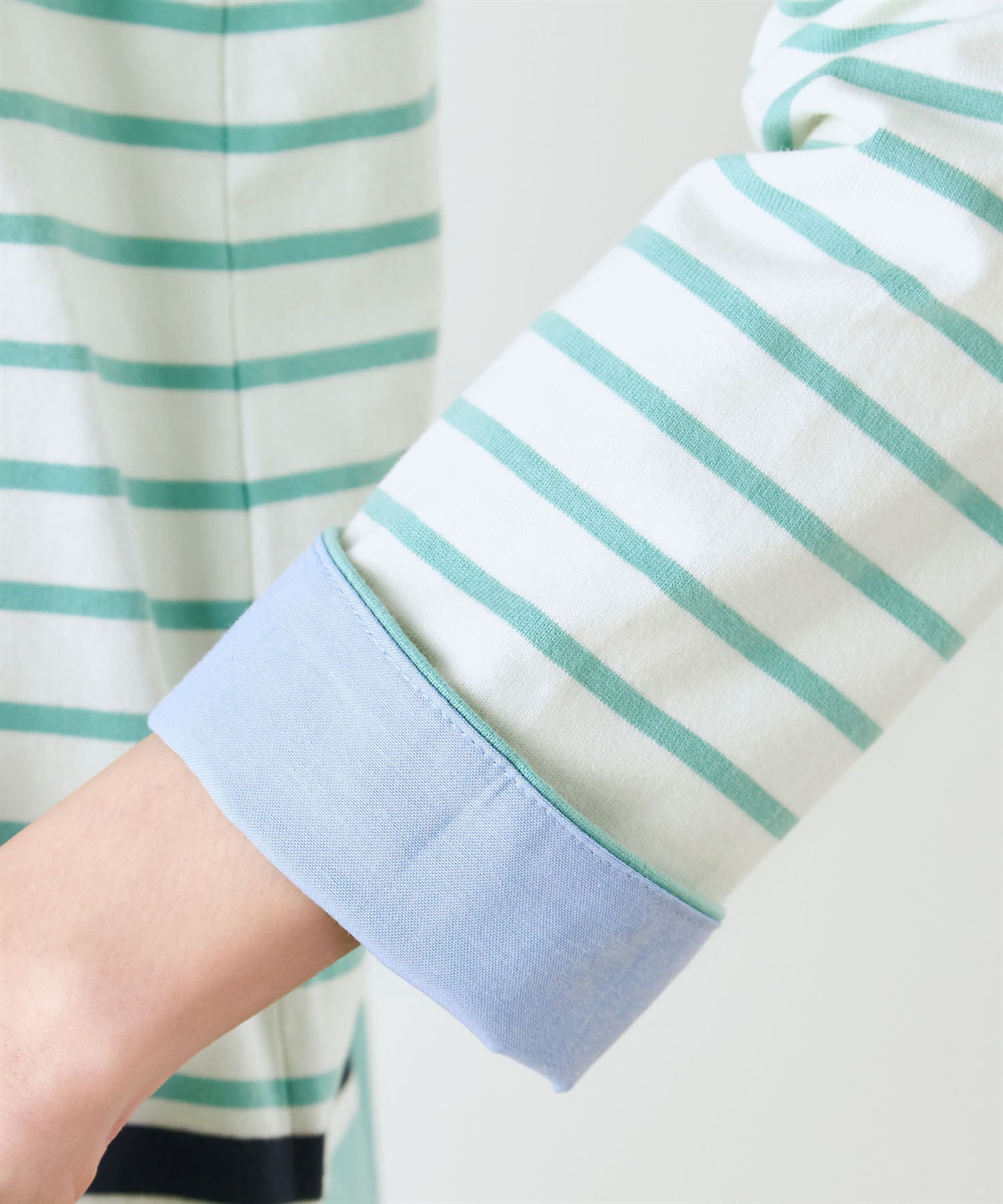 DECOY パネルボーダーTシャツ_sub_8