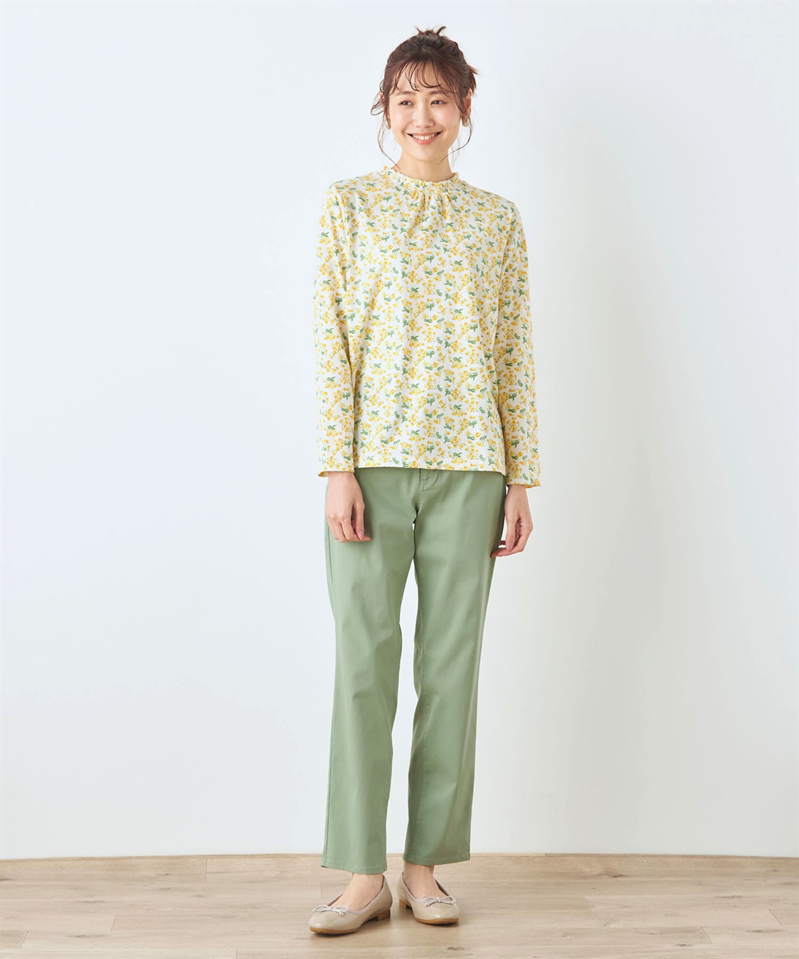 DECOY ミモザプリントフリルTシャツ_sub_9