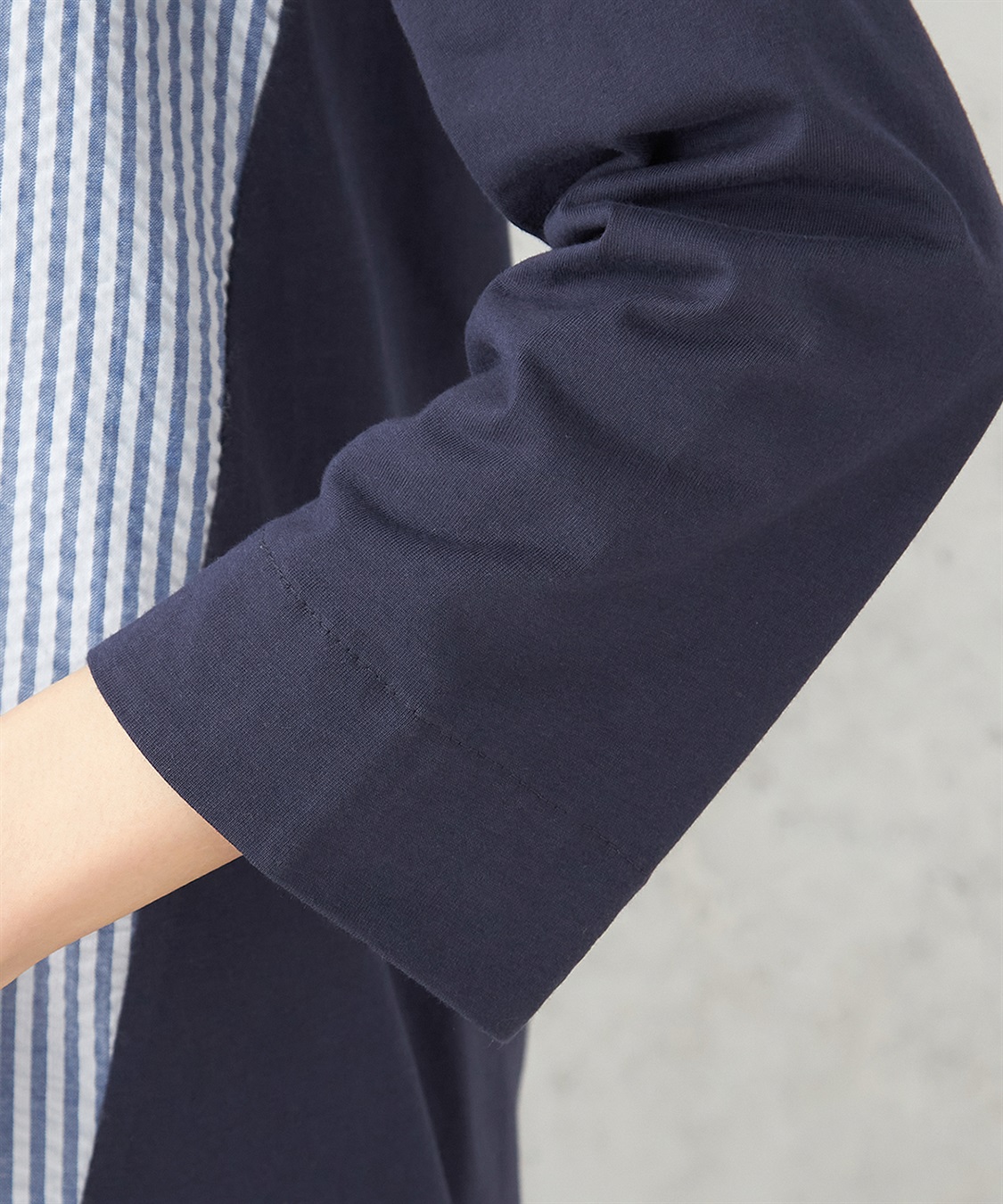 DECOY ストライプ切替プルオーバー_sub_4