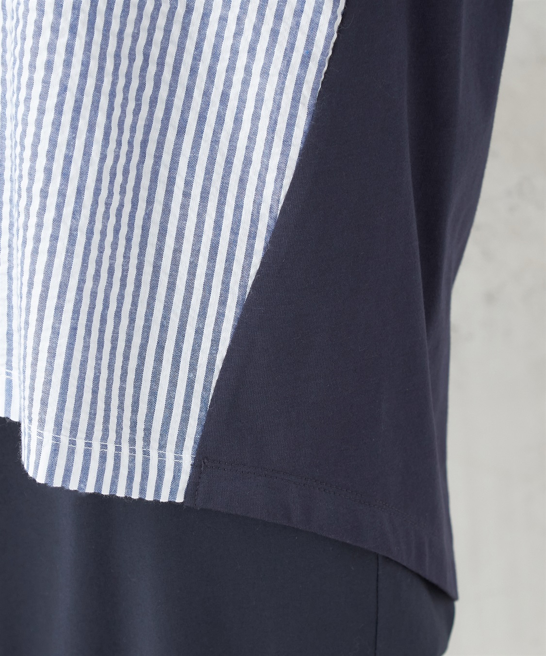 DECOY ストライプ切替プルオーバー_sub_6