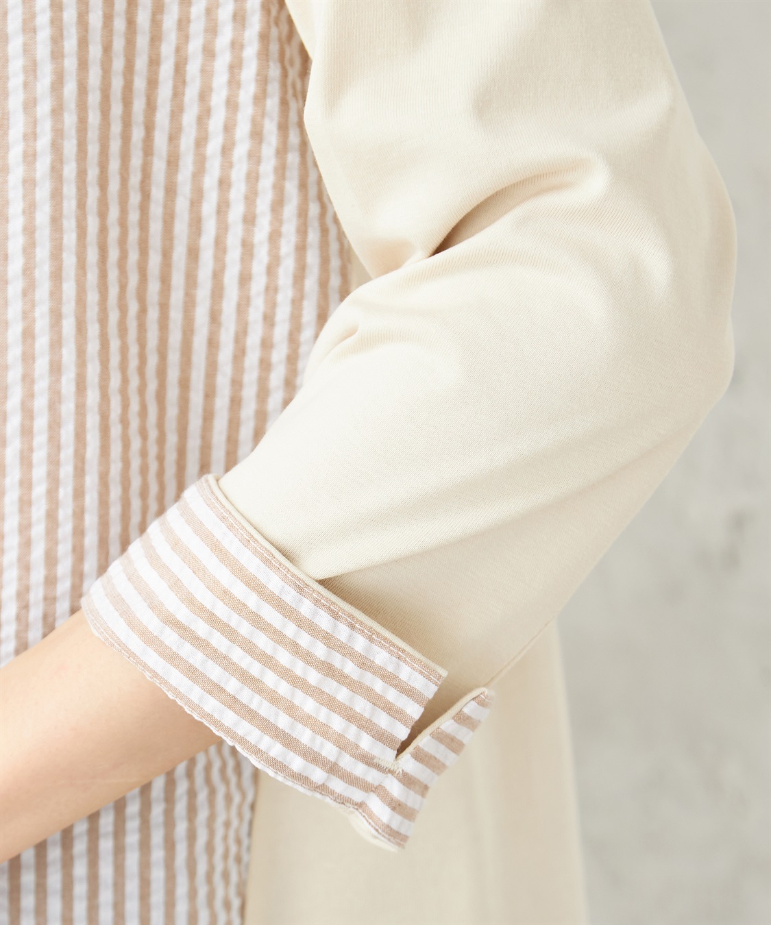 DECOY ストライプ切替プルオーバー_sub_8