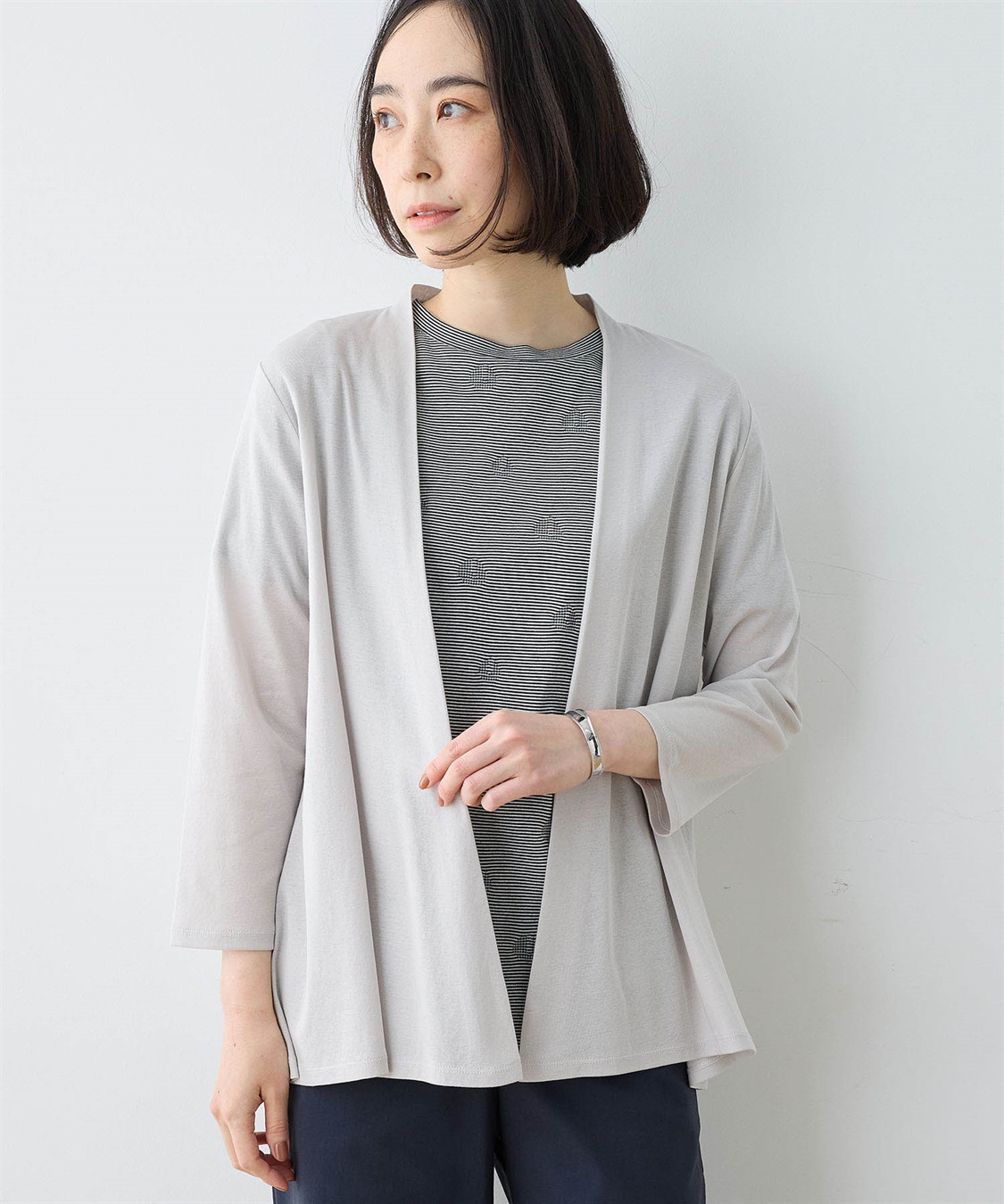 DECOY 【ひやさらコットン】【UVカット】フライスカーディガン_sub_1