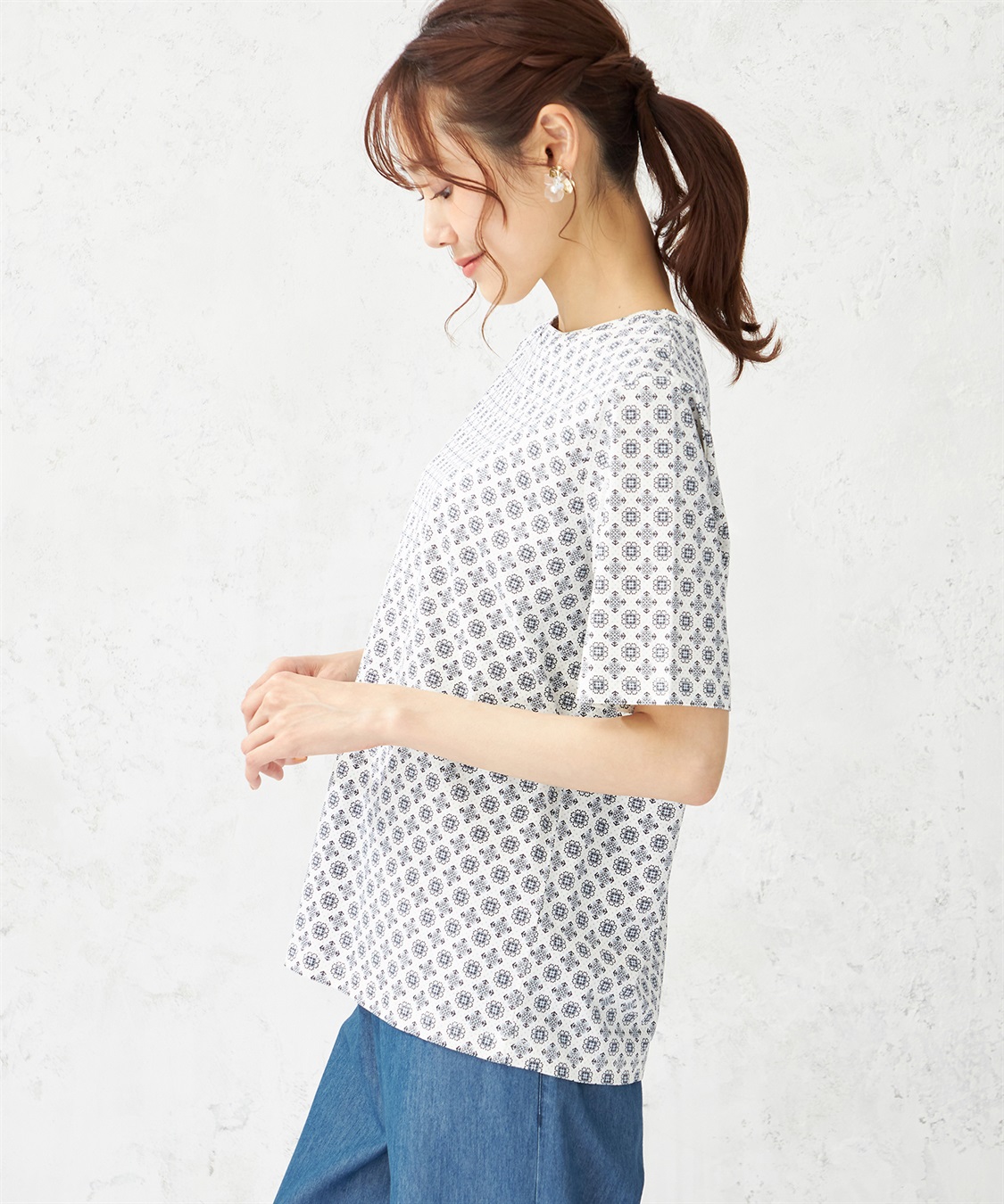 DECOY 【冷感・UVカット】ひやさらプリントTシャツ_sub_3