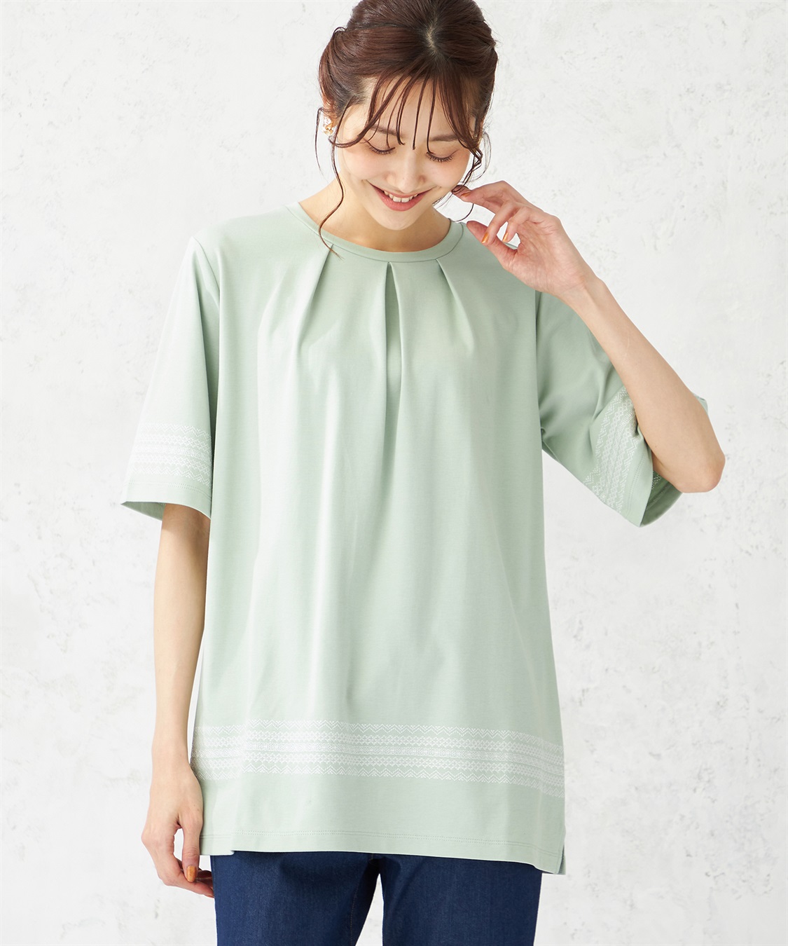 DECOY 【冷感・UVカット】ひやさら刺繍チュニック_sub_2