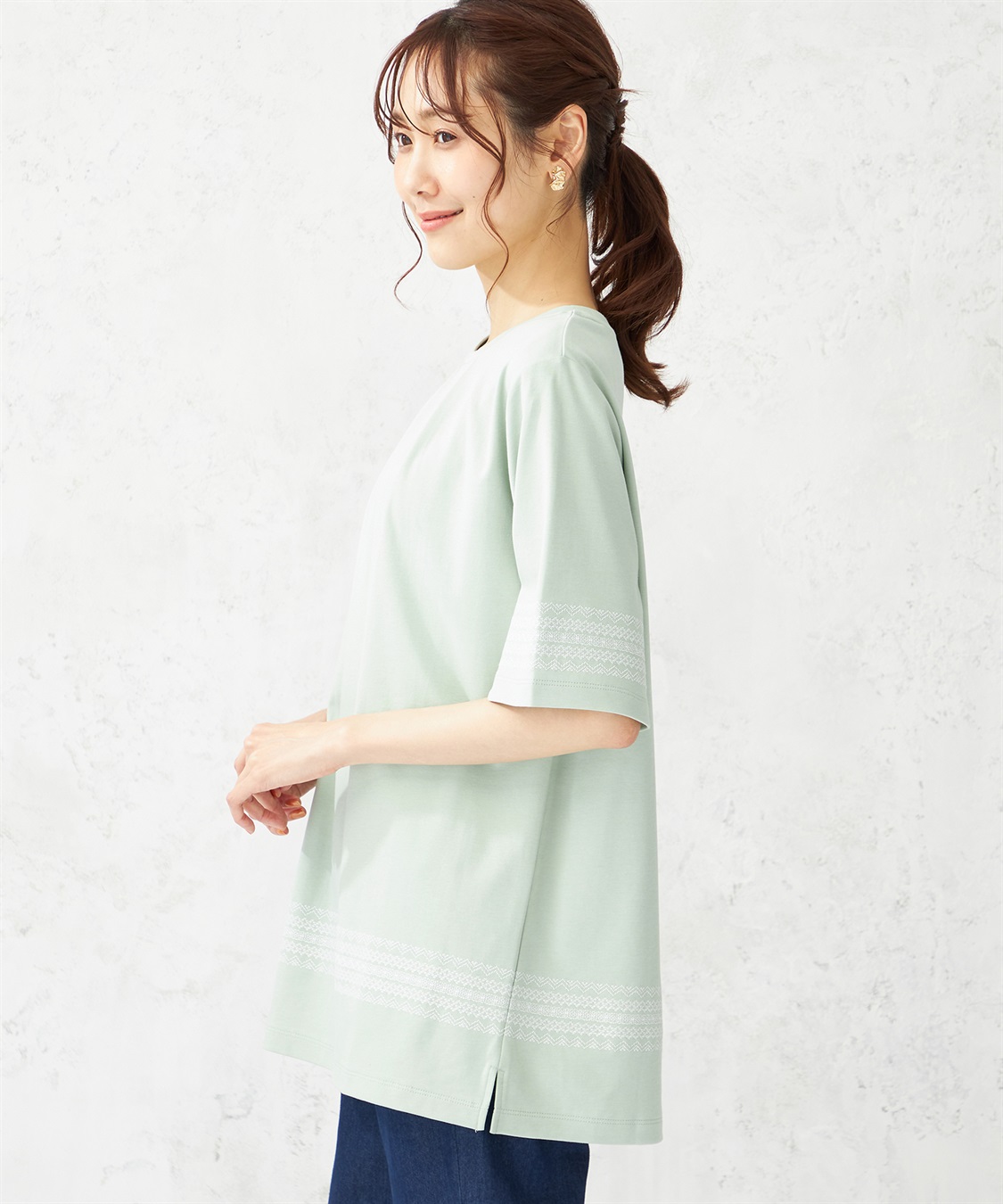 DECOY 【冷感・UVカット】ひやさら刺繍チュニック_sub_3