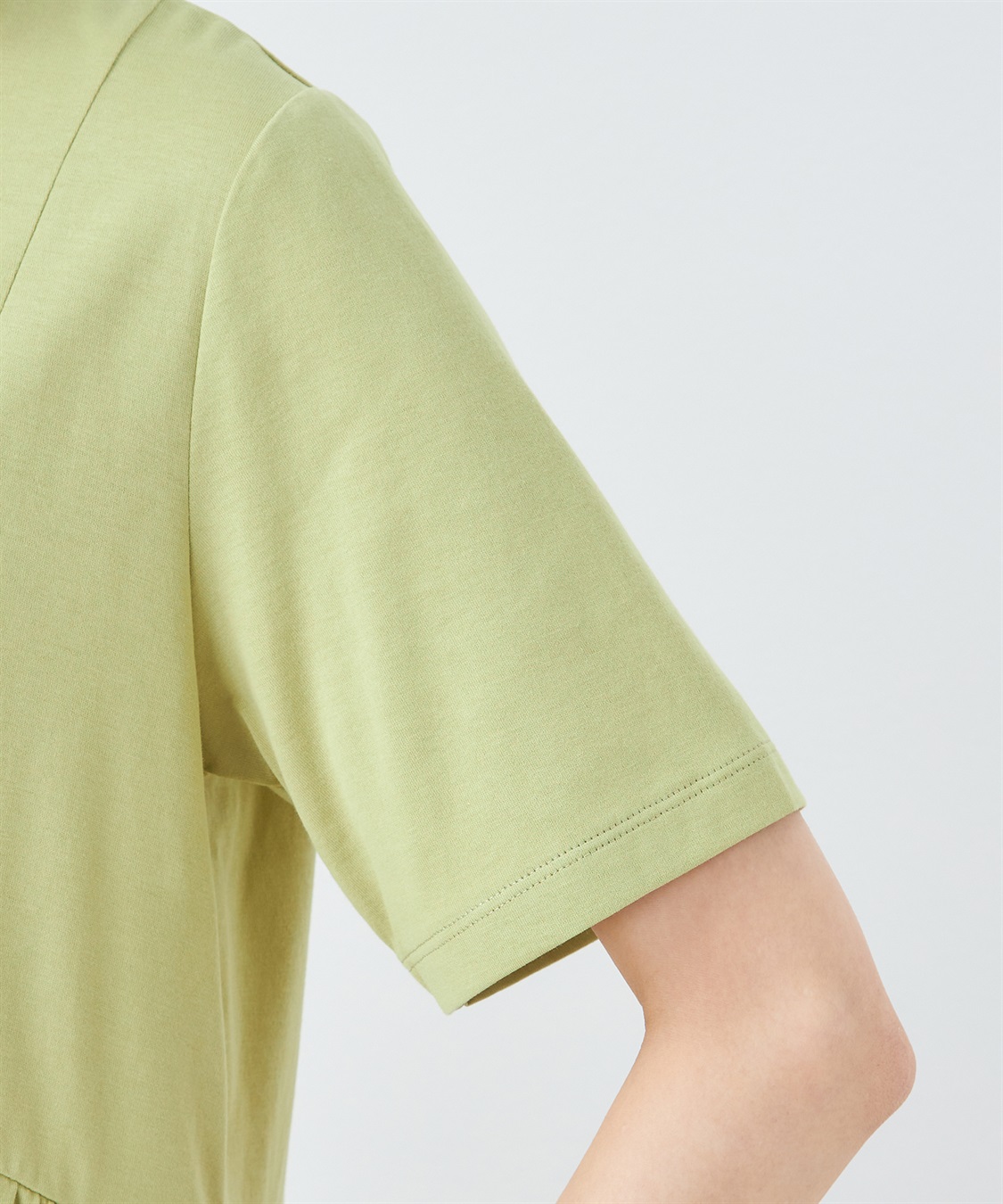 DECOY 【汗染み防止・UVカット・接触冷感】ひやさらギャザー切替チュニックTシャツ_sub_7