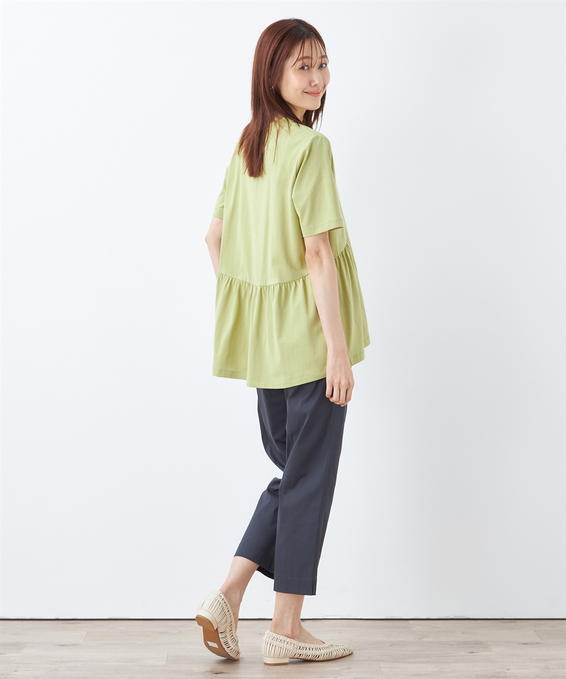 DECOY 【汗染み防止・UVカット・接触冷感】ひやさらギャザー切替チュニックTシャツ_sub_14