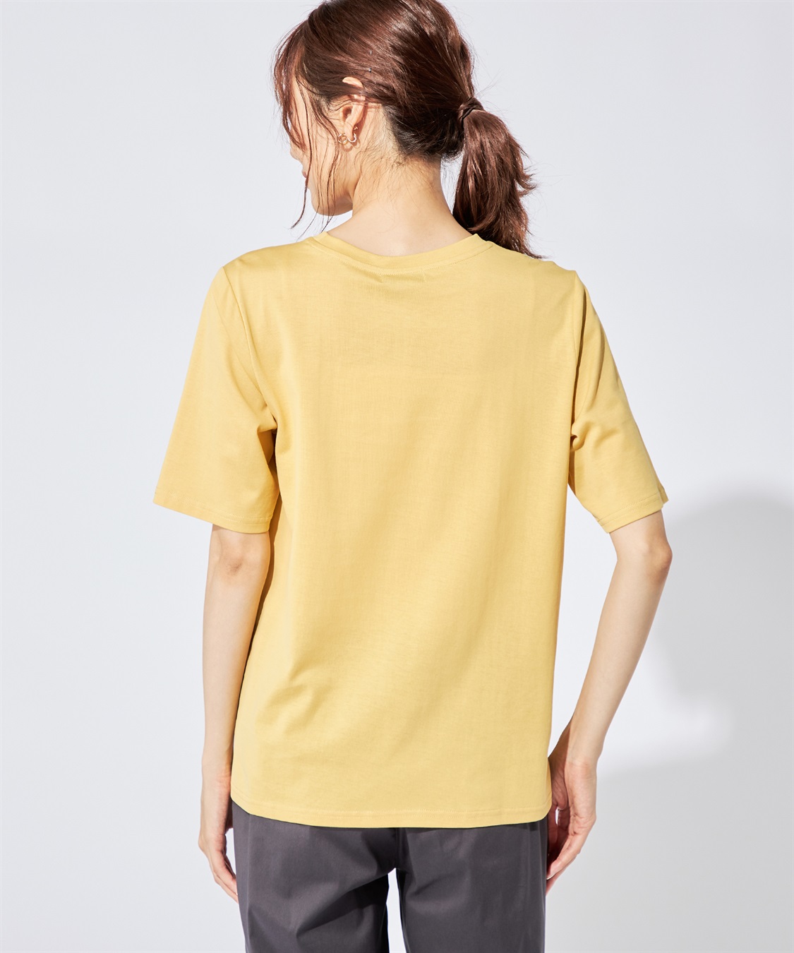 DECOY 【冷感】【汗じみ防止】ひやさら刺しゅう切替Tシャツ_sub_11