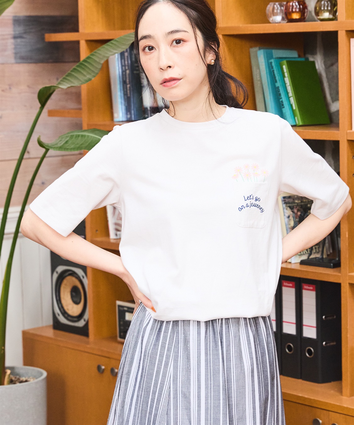 DECOY 【冷感】【汗じみ防止】ひやさらポケットプリントTシャツ_sub_1