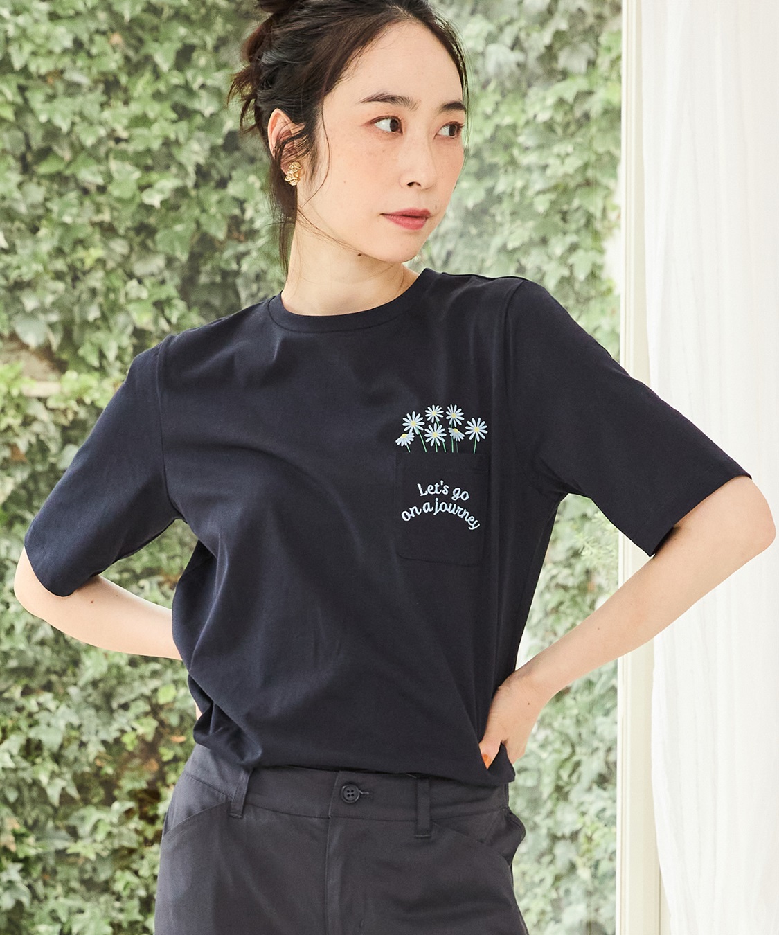 DECOY 【冷感】【汗じみ防止】ひやさらポケットプリントTシャツ_sub_2