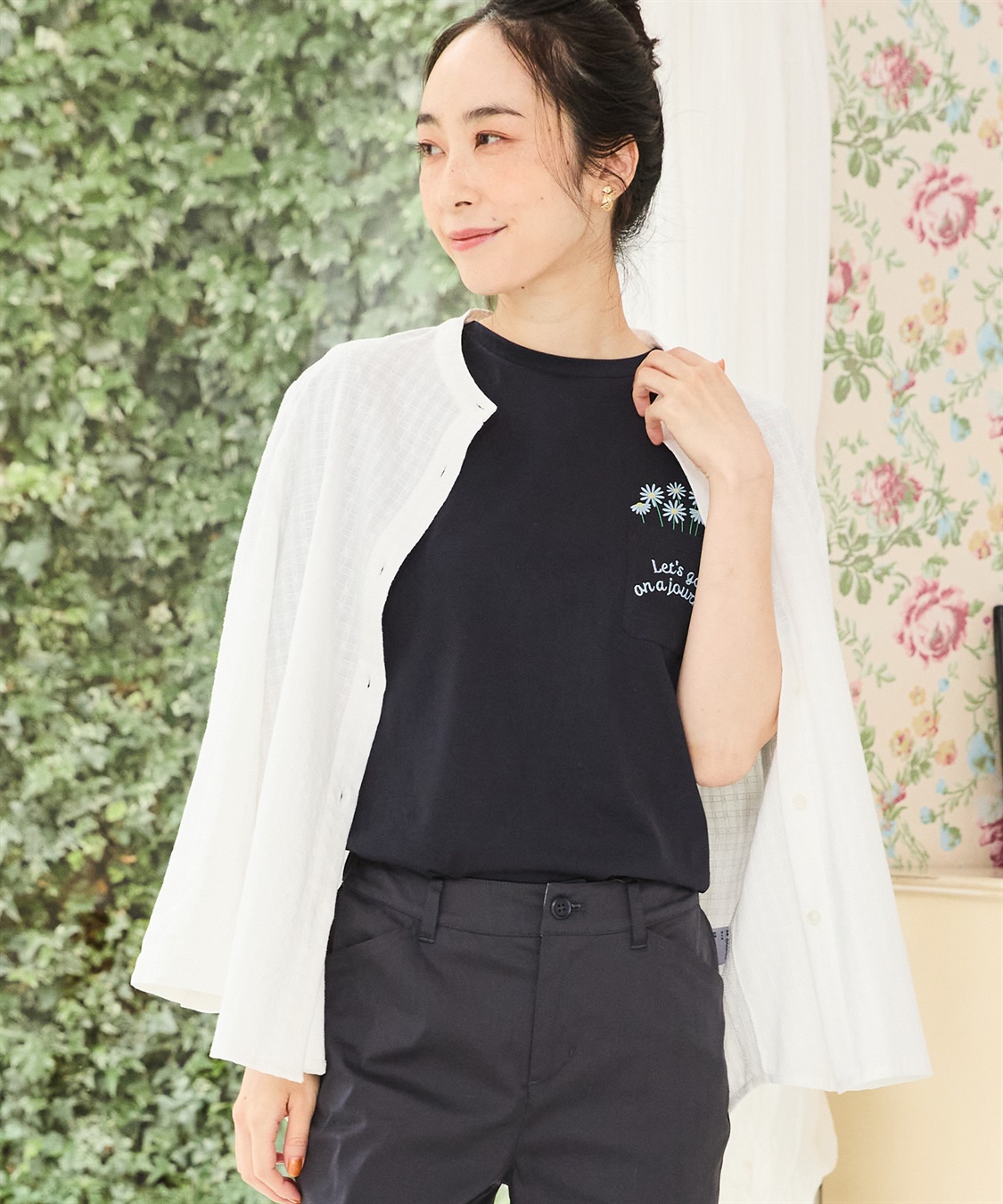 DECOY 【冷感】【汗じみ防止】ひやさらポケットプリントTシャツ_sub_3