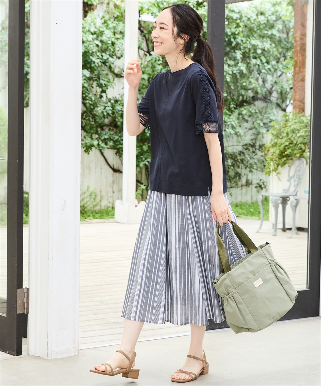 DECOY 【冷感】【汗じみ防止】ひやさらレースTシャツ_sub_2